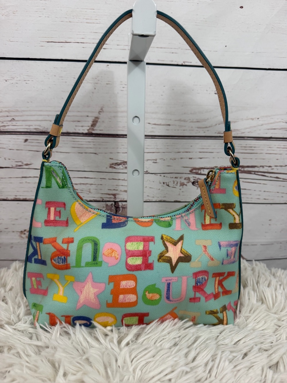 Vintage Dooney & Bourke Colorful Mini Hobo Shoulder Bag